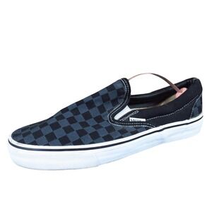 Vans Classic Checkerboard Women Casual Slip On Shoe Size 40 Skate Black Grey